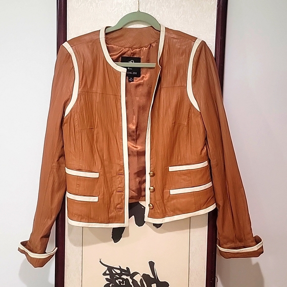 RACHEL ZOE LEATHER JACKET - Picture 1 of 7